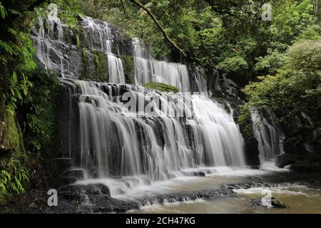 Purakaunui Falls Foto Stock