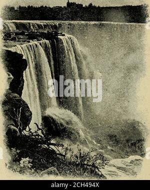 . Detroit, 'la città dello stretto'; storico, descrittivo, illustrato. *g^- American Falls di Goat Island. Con emozioni come la corrente che ci riporta indietro, allora, be-causa abbiamo già imparato tante altre lezioni, siamo in grado di apprezzare il più tremendo di tutti. Allora abbiamo visto davvero Niagara, perché l'abbiamo sentita; e l'abbiamo avevuto perché ci siamo sentiti con esso. La natura non ha fatto mistakein progettando questa cataratta. Con acque così potenti e sa19. TJie Horse-sJwe caduta da Goat Island. Variato, il piano logico, il piano artistico, era quello di portare via via meno verso la maggiore ef Foto Stock