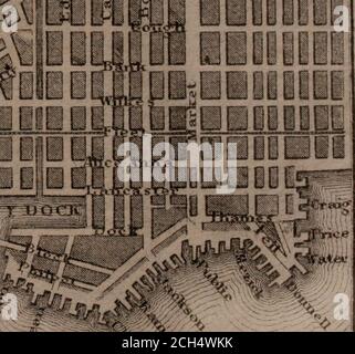 . Guida ferroviaria di Wilson da New-York a Washington; con mappe di New-York, Filadelfia e Baltimora; e mappe delle sezioni dei percorsi . OPLILLiLL 1 Wi^^ ITS [^ L. -&gt;. T ? - IJO^ ■&gt; 7^ ■ «n St t)»i Hou.s e . ^ 3i-i allimovr; roAegte 5 Femtitiaaw-tiTVi.-iiai. 7 P.attLeAfc.THjiviitS Vfaslmiotou Moxxi^Wi-st OHice. K ■K » ■&lt;^. / ^ {4 f -.^&gt; v^ BAtTlMORE. ^ Foto Stock