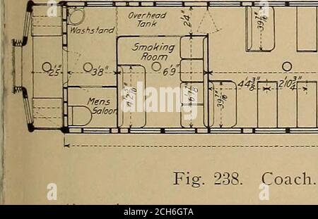 . Il dizionario dei costruttori di automobili; un vocabolario illustrato dei termini che designano le automobili ferroviarie americane, le loro parti, allegati e particolari di costruzione .. . Fig. 237. Allenatore. Barney & Smith Car Co., costruttori.. Foto Stock