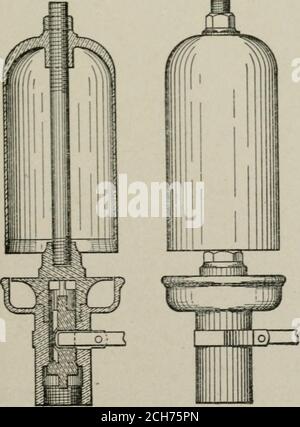 . Revisione e ampliamento della scienza delle ferrovie . £jecfor Sand Pipe of Locomotor, Supplementedbv Steam Blast. Preleva una piccola quantità di t»Jfeamyg/re sabbia dalla scatola e la forza in un potente getto direttamente sul punto di contatto tra la ruota e la rotaia. I locomotori in America sono dotati di un fischio a vapore, una campana e un gong, per dare e ricevere i sigg-nal. Il fischio è costituito da una coppa o campana in verticale, in ottone o altro metallo, posta su un'apertura circolare cir. È fissato ad astem che è avvitato nel basamento della cupola della caldaia. Insideof questo stelo è avalve Foto Stock