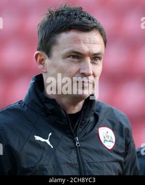 Paul Heckingbottom, direttore del custode di Barnsley, dopo il playoff della Sky Bet League One, primo match di gamba a Oakwell, Barnsley. Foto Stock