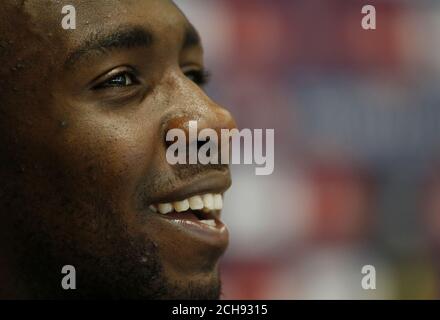 Yannick Bolasie di Crystal Palace durante la giornata dei media della fa Cup al Beckenham Training Ground, Londra. Foto Stock