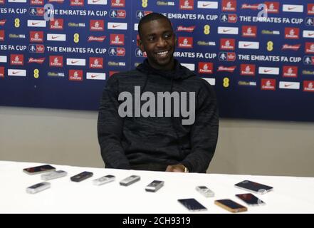 Yannick Bolasie di Crystal Palace durante la giornata dei media della fa Cup al Beckenham Training Ground, Londra. Foto Stock