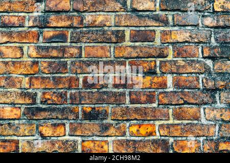 Foto dell'antica struttura muraria in mattoni Foto Stock