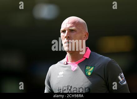 Portiere della città di Norwich John Ruddy Foto Stock