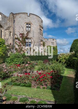 Castello di Chirk (Castell y Waun) vicino a Wrexham nel Galles del Nord, Regno Unito. Foto Stock