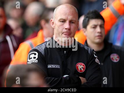 Jon Whitney, manager provvisorio di Walsall, prima del Play-off della Sky Bet League One, seconda tappa al Banks's Stadium di Walsall. Foto Stock
