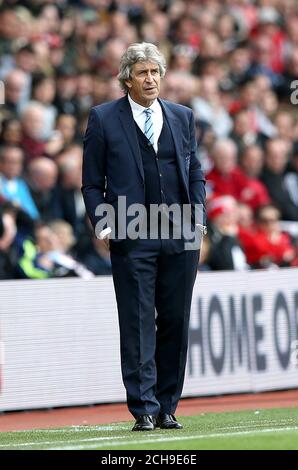 Il responsabile della città di Manchester Manuel Pellegrini Foto Stock