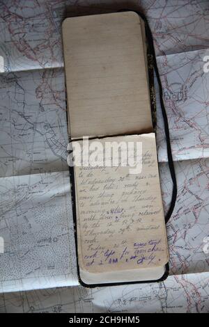 Imbarcato al 0001 Lunedi 23 maggio il diario di Thomas Chambers privato, noto come Tommy, che era tra quasi 20,000 soldati britannici uccisi il primo giorno della battaglia della Somme, in mostra al Royal Irish Fusiliers Museum di Armagh. Foto Stock