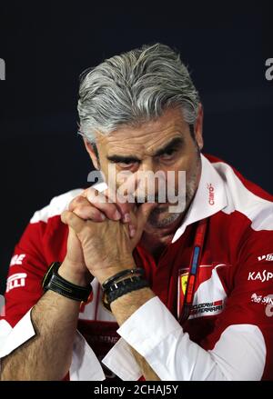 Il Team Principal della Ferrari Maurizio Arrivabene durante la giornata di prove libere per il Gran Premio di Gran Bretagna 2016 al circuito di Silverstone, Towcester. PREMERE ASSOCIAZIONE foto. Data immagine: Venerdì 8 luglio 2016. Vedere PA storia AUTO British. Il credito fotografico dovrebbe essere: David Davies/PA Wire. Foto Stock