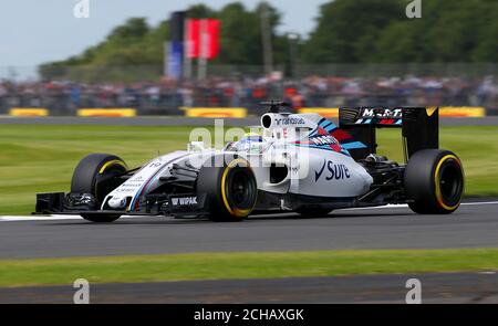 Williams Felipe massa durante la giornata di prove libere per il Gran Premio di Gran Bretagna 2016 al circuito di Silverstone, Towcester. Foto Stock