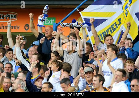 Leeds United tifosi negli stand. Foto Stock