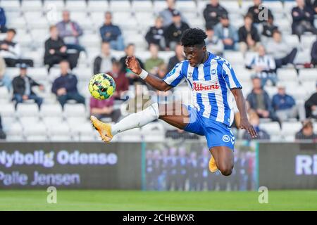 Odense, Danimarca. 13 Settembre 2020. Emmanuel Sabbi (11) di Odense visto durante il 3F Superliga match tra OB e FC Copenhagen al Nature Energy Park di Odense. (Photo Credit: Gonzales Photo/Alamy Live News Foto Stock