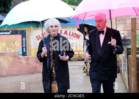 La principessa Michael di Kent e presidente del consiglio di sviluppo ZSL Rupert Hambro partecipano al gala annuale di raccolta fondi internazionali della Zoological Society of London, Safari in the City, allo ZSL London Zoo. Foto Stock