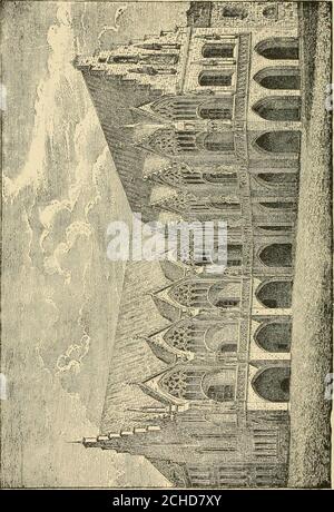 . La Genesi dell'arte-forma : un saggio in tecnica comparativa che mostra l'identità delle fonti, dei metodi e degli effetti della composizione nella musica, nella poesia, nella pittura, nella scultura e nell'architettura . ries. E' stato fondamentale anche che i tetti con strapidanti sono i più adatti a forshedding la neve che si accumula su di loro nell'inverno di un clima freddo. Oltre a questo, è noto thatwhen altezza è un oggetto, il gable appuntito o guglia, allthings considerato, è il più bello così come la mosteatasy da costruire. Tra gli archi rotondi del primo piano e gli archi a punta del tetto e s. Foto Stock