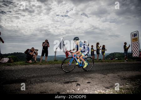 8 Luglio 2017, Francia; Ciclismo, Tour de France 8° tappa: 8 Luglio 2017, Francia; Ciclismo, Tour de France 8° tappa: Guillaume Martin (fra). Foto Stock