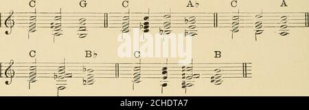 . La Genesi dell'arte-forma : un saggio in tecnica comparativa che mostra l'identità delle fonti, dei metodi e degli effetti della composizione nella musica, nella poesia, nella pittura, nella scultura e nell'architettura , all'ordine delle note in scala musicale e dei thechords che le armonizzano, che è solo quando si ascoltano questi ultimi in successione che può riconoscere in che cosa è la musica keythe, o, se ci è stata una transizione, a whatkey questo è stato fatto. Di seguito sono illustrati i metodi comuni per effettuare transizioni dalla chiave principale di innaturale a tutte le altre chiavi. Si noterà che everychord Foto Stock