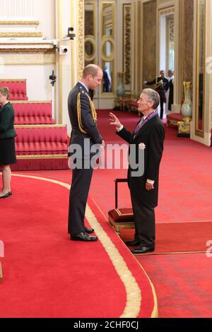 Sir Michael Palin di Londra è stato reso comandante di cavaliere dell'Ordine di San Michele e San Giorgio dal Duca di Cambridge a Buckingham Palace. PREMERE ASSOCIAZIONE foto. Data immagine: Mercoledì 12 giugno 2019. Il credito fotografico dovrebbe essere: Filo Yui Mok/PA Foto Stock