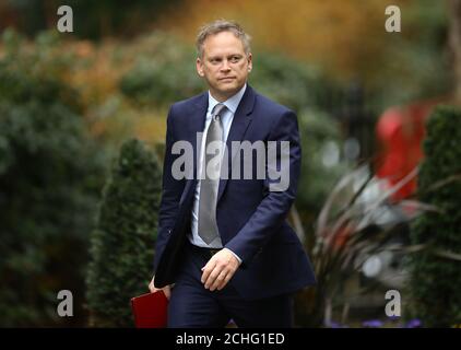 Segretario dei trasporti Grant Shapps arriva a Downing Street, Londra. Foto Stock