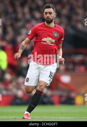 Bruno Fernandes del Manchester United durante la partita della Premier League a Old Trafford, Manchester. Foto Stock