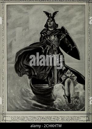 . Il libro di Victrola dell'opera : storie di centoventi opere con settecento illustrazioni e descrizioni di dodici dischi d'opera vincitori . GADSKI COME ELSA 235. Re e popolo: Salve, tu sei eroe dall'alto! LIBRO DI VICTROLA DELL'OPERA - WAGNERS LOHENGRIN Foto Stock