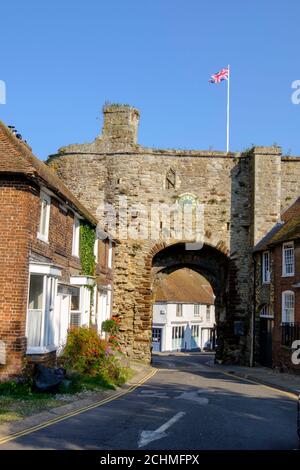 L'antica Landgate, Rye, East Sussex, Regno Unito Foto Stock