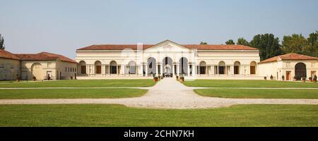 Cortile interno di Palazzo te a Mantova, Italia Foto Stock