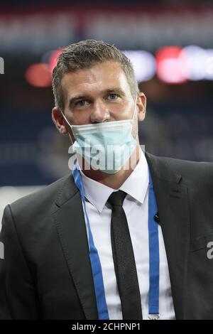 Portiere Nicolas Douchez durante il campionato francese Ligue 1 di calcio Partita Uber mangia tra Parigi Saint-Germain e Olympique de Marseille Su S Foto Stock