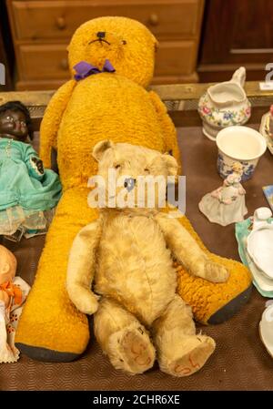 Due orsacchiotti d'annata in vendita all'asta Foto Stock