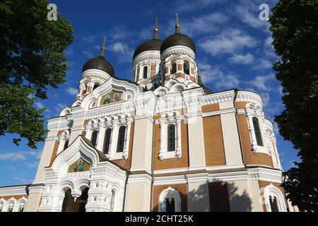 Alexander Nevsky Cattedrale ortodossa, Aleksander Nevski katedraal, Città Vecchia, Tallinn, Estonia, Europa Foto Stock