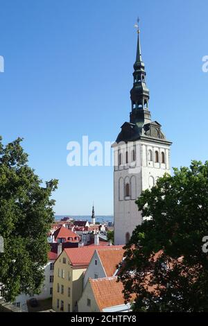 Chiesa di San Nicola, Niguliste kirik, Nikolaikirche, Città Vecchia, Tallinn, Estonia, Europa Foto Stock