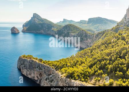 Zona di Capo Formentor e dintorni, costa di Maiorca, Spagna Foto Stock