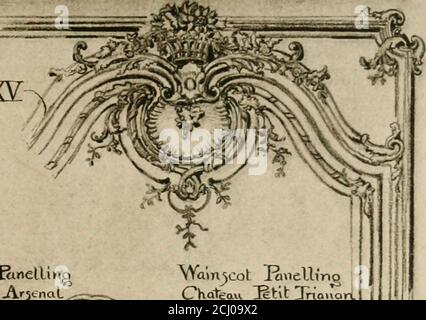 . La vostra casa e la sua decorazione; una serie di suggerimenti pratici per la pittura, la decorazione, e l'arredamento della casa, comp. .. . Loui&gt;X5^. Wainscot TaueUmoC?ha1eav». Jetit Jnaixorx Mu^ic Salon ArjenaL Foto Stock