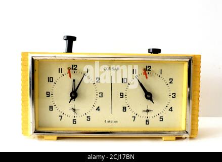 orologio a scacchi doppio Foto Stock