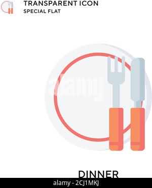 Icona vettore cena. Illustrazione piatta. Vettore EPS 10. Illustrazione Vettoriale