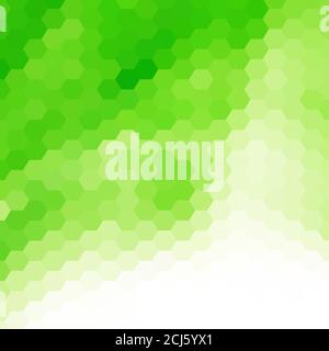 Sfondo esagonale verde. Astrazione geometrica Illustrazione Vettoriale