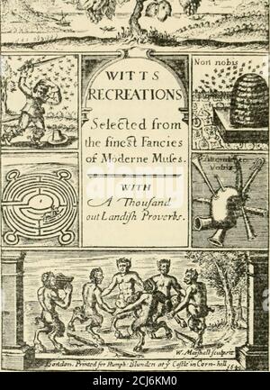 . Catalogo delle edizioni originali e iniziali di alcune delle opere poetiche e prose di scrittori inglesi dal wither al Prior. La seconda, tuttavia, è composta in modo molto diverso, e raccoglie gli ineights A-K, l'ultima foglia, K8, essendo vuota. Nella prima edizione - dopo E4che è paged 56 - sembra esserci qualcosa di carente, come il nextleaf, Fi, è paged 65, ma riferendosi alla seconda edizione c'è nobreak, il testo essendo lo stesso in entrambe le edizioni. La rima burlesque era in moda in questo periodo, dopo l'esame di Butler nel suo Hudibras, e un poeta potrebbe odorare Foto Stock