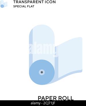 Icona vettore rotolo di carta. Illustrazione piatta. Vettore EPS 10. Illustrazione Vettoriale