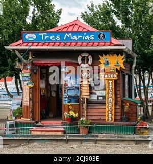 Ufficio prenotazione escursioni nella città di Ushuaia, Argentina, Sud America Foto Stock