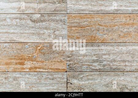 Marmo naturale trama sfondo. Le lastre di marmo si trovano in una fila. Foto Stock