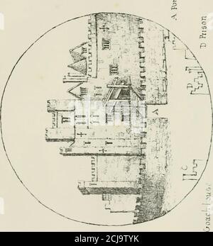 . Le guarnigioni di Shropshire durante la guerra civile, 1642-1648 . ai vostri cuori contenuti. Riposiamo i vostri affettuosi amici, Francis Otley, Michael Eamly. La vecchia casa è stata tolto nel secolo scorso. Il punto di vista è preso a disegno in possesso della famiglia, che vi sono stati insediati fin dall'inizio del 15 ° secolo. « il comune di Ludlow è posto su una collina, soe che coloro che vengono ad esso possono ascendere ogni senso. E' ben murato, e per stima un mile in cricum- ferenza. Ci sono nel muro 5 Gates, Broad Gate, che conduce a Broad Street, la parte più grande del towne, OL Foto Stock