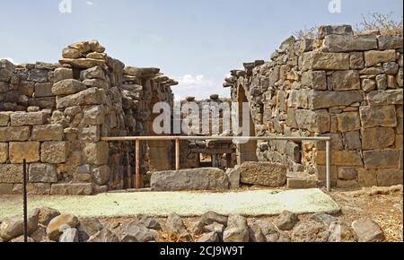 Periodo del secondo Tempio di Gamla, antica città ebraica sulle alture del Golan, Israele Foto Stock