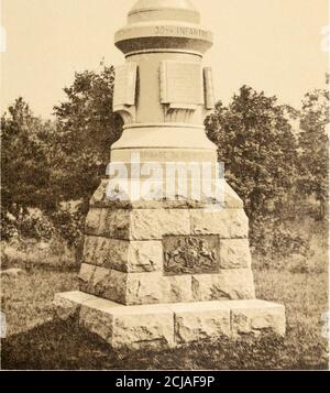 . Pennsylvania a Gettysburg. Cerimonie alla dedicazione dei monumenti eretti dal commonwealth della Pennsylvania al generale maggiore George G. Meade, al generale maggiore Winfield S. Hancock, al generale maggiore John F. Reynolds e per segnare le posizioni dei comandi della Pennsylvania impegnati nella battaglia .. . – gli ides sono tracciati in pannelli sui quali viene tagliata la storia del reggimento, il tutto essendo alto sette piedi per quattro metri quadrati alla base. DEDICA UF MONUMENTO 30^^H FANTERIA REGIMENTALE* (PRIME RISERVE)INDIRIZZO DEL CAPITANO WM. STAUFFER IL reggimento ha rotto il campo a Fairfax Station, Virginia, sull'Orangeand Foto Stock