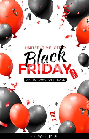 Poster di vendita del Black Friday Illustrazione Vettoriale