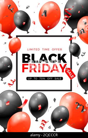Poster di vendita del Black Friday Illustrazione Vettoriale