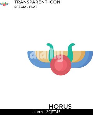 Icona vettore Horus. Illustrazione piatta. Vettore EPS 10. Illustrazione Vettoriale