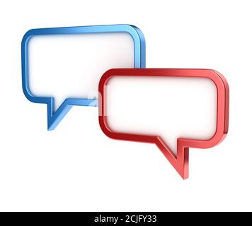bolle vocali - icona di sms della chat di conversazione Foto Stock