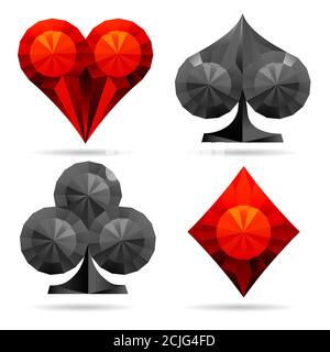 Carte da gioco in stile Diamante. Illustrazione vettoriale. Illustrazione Vettoriale