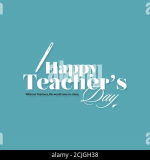 Banner Happy Teacher's Day - Illustrazione Foto Stock